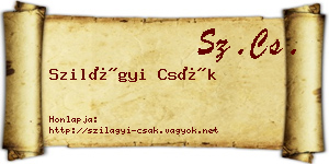 Szilágyi Csák névjegykártya