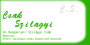 csak szilagyi business card